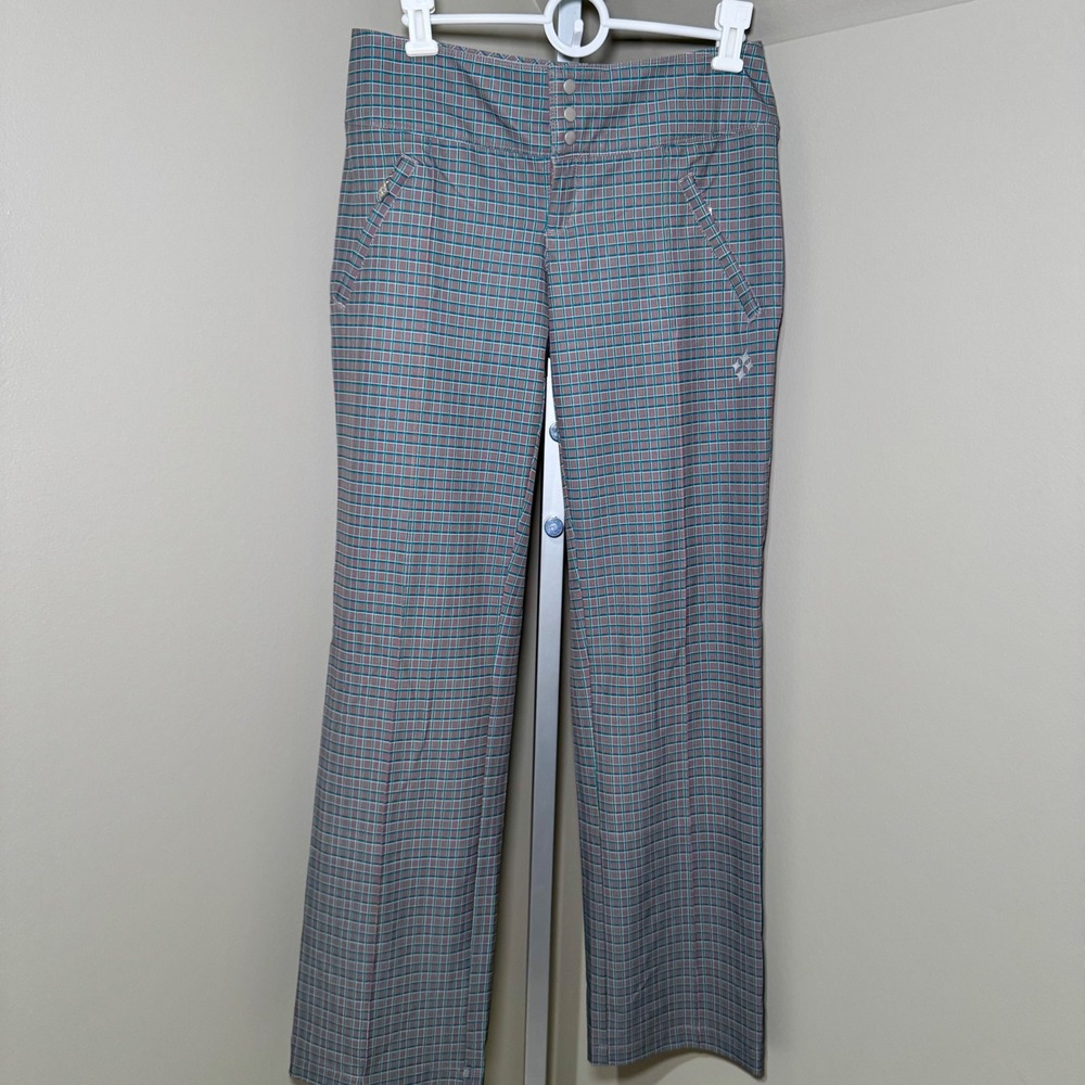 4 ALL by Jofit Victorichk Microfiber Woven Plaid Golf Athletic Pants‎ Size 2